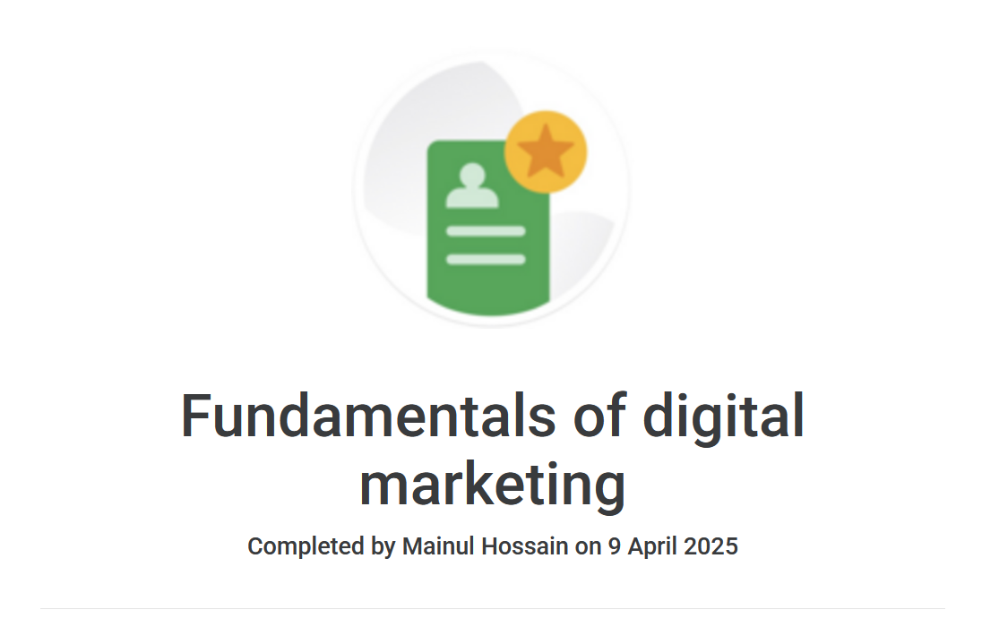 Google Skillshop: Fundamentals of Digital Marketing