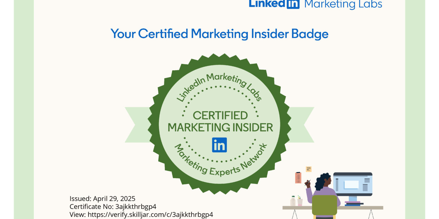 LinkedIn Marketing insider Certification Mainul Hossain