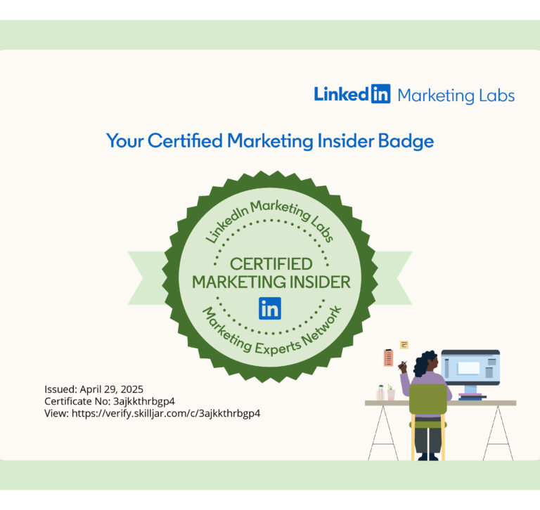 LinkedIn Marketing insider Certification Mainul Hossain